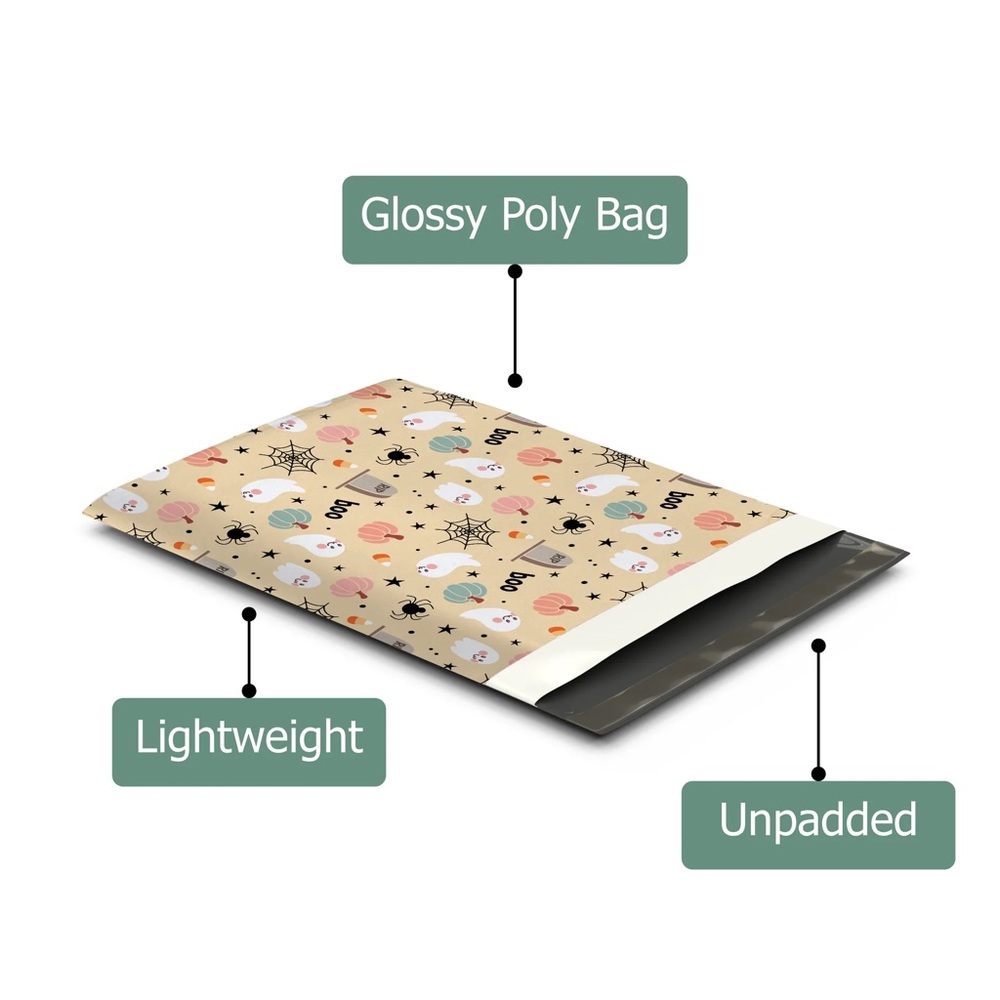 Playful Halloween π 10x13 Poly Mailers Pack of 25 - Picture 10 of 11